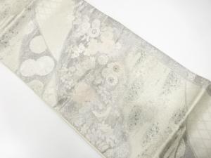 光悦垣に蝶・花模様織り出し　袋帯